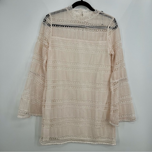 NWT Tularosa Matilda Lace Dress Luster Small Nude Floral Eyelet Embroidered - Picture 8 of 10